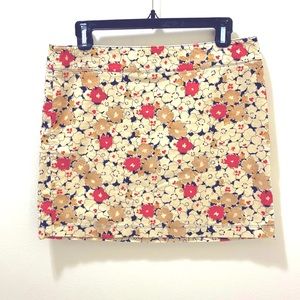Ann Taylor Loft, Colorful Floral Mini Skirt, Size 4
